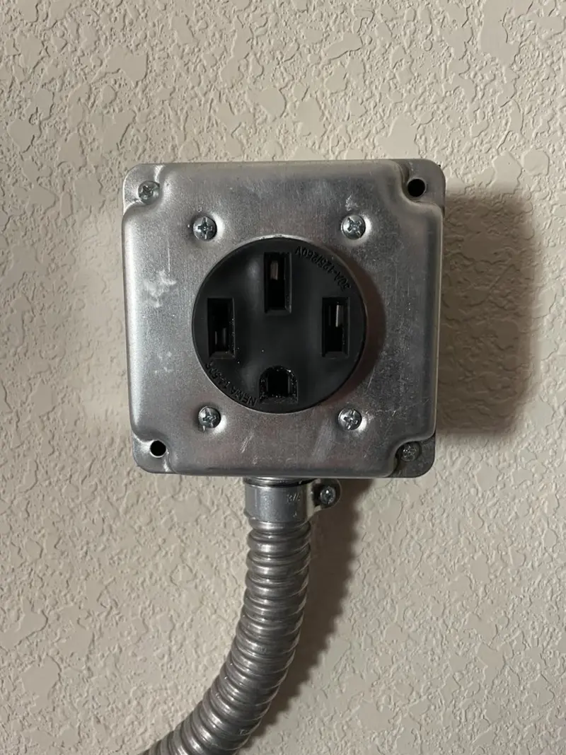 NEMA 14-50 outlet installed for Electrical Panel Upgrade in North East